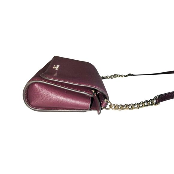 Kate Spade New York Cherry Juice Leather Ava Flap Chain Wallet Crossbody Bag - Picture 7 of 12